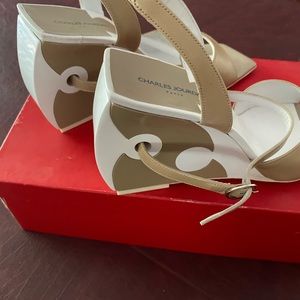 Charles Jourdan Unique Wedge Sandals - mfg France